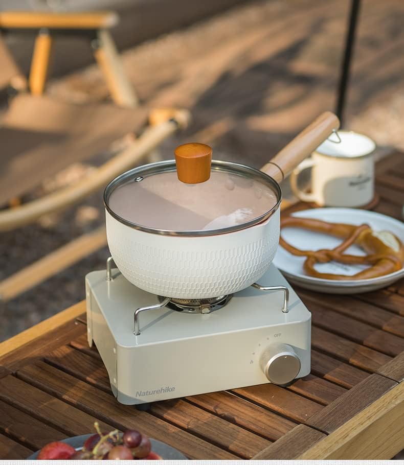 Naturehike 超軽量カセットコンロ マグネット吸引インターフェース 2KW火力 調整ツマミ内蔵 過電圧保護 約970gの小型・軽量・収納しやすい 飲食店 (アーミーグリーン)