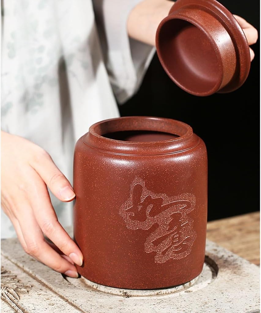 Tea Can Tea Storage Zisha Office Desktop Storage Tea Can Home Accessories Ceramic Tea Caddy Kitchen Canisters
