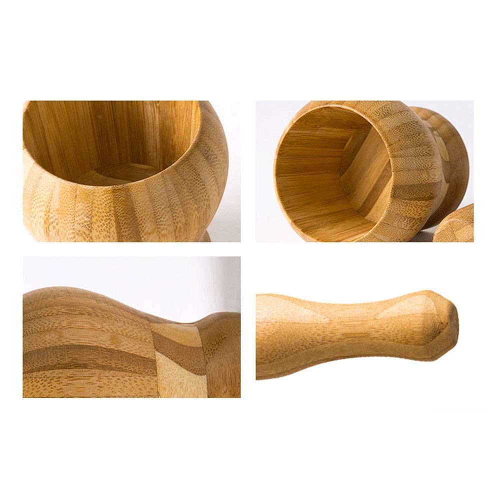 Bambusowy moździerz i tłuczek wyciskarka do czosnku imbir przyprawy zestaw do mielenia czosnku młynek do mięsa Herb Spice Masher Chopper Chopper Narzędzia kuchenne