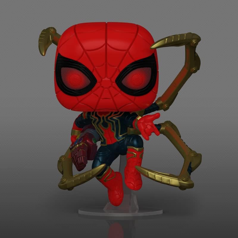 Miniatura 3 de Funko Pop! Araña de Hierro con Guantelete (Brillante). Protector antideslizante transparente y caja incluidos