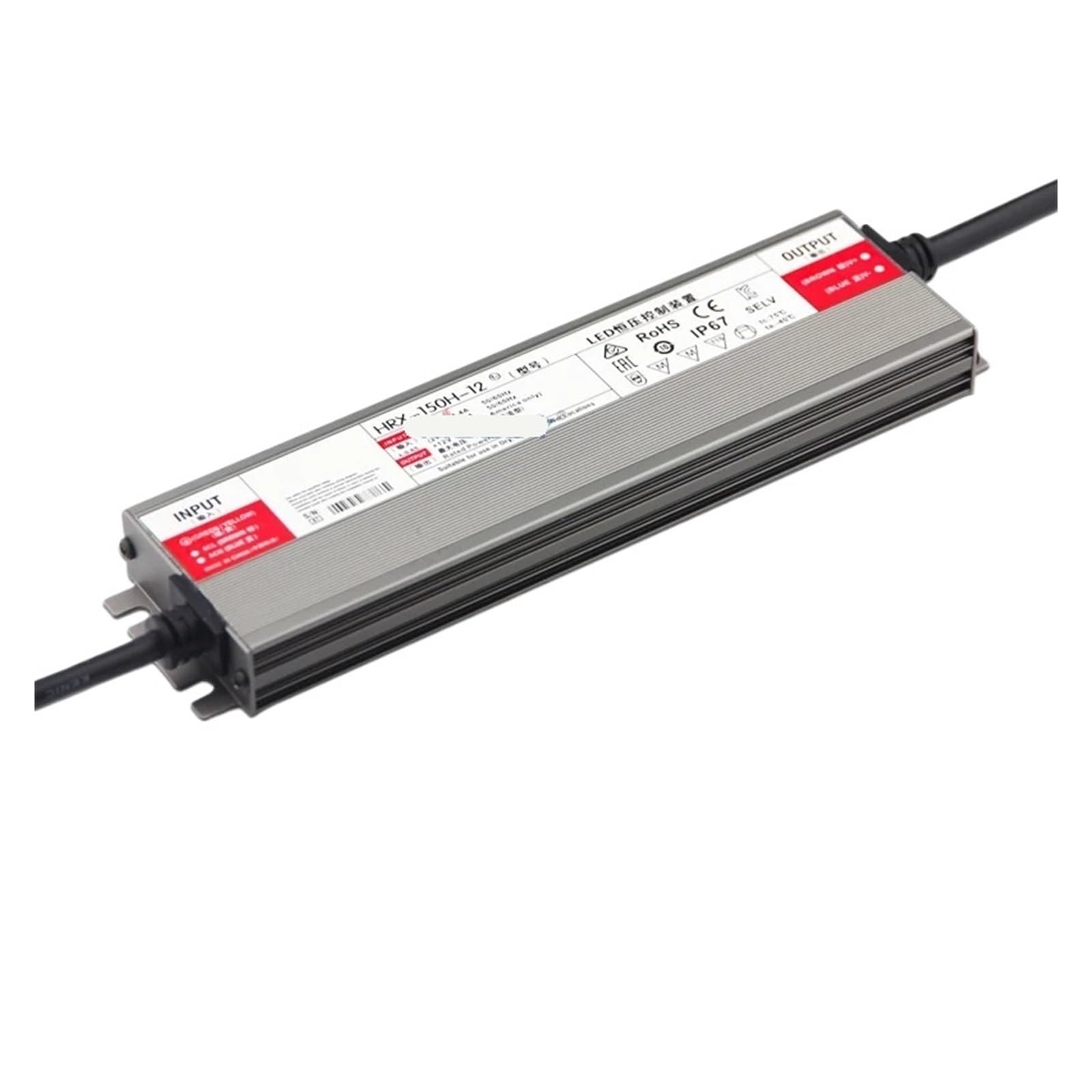 Pilote LED 12V 150W ultra-mince et étanche IP67 alimentation haut de gamme pour l'extérieur
