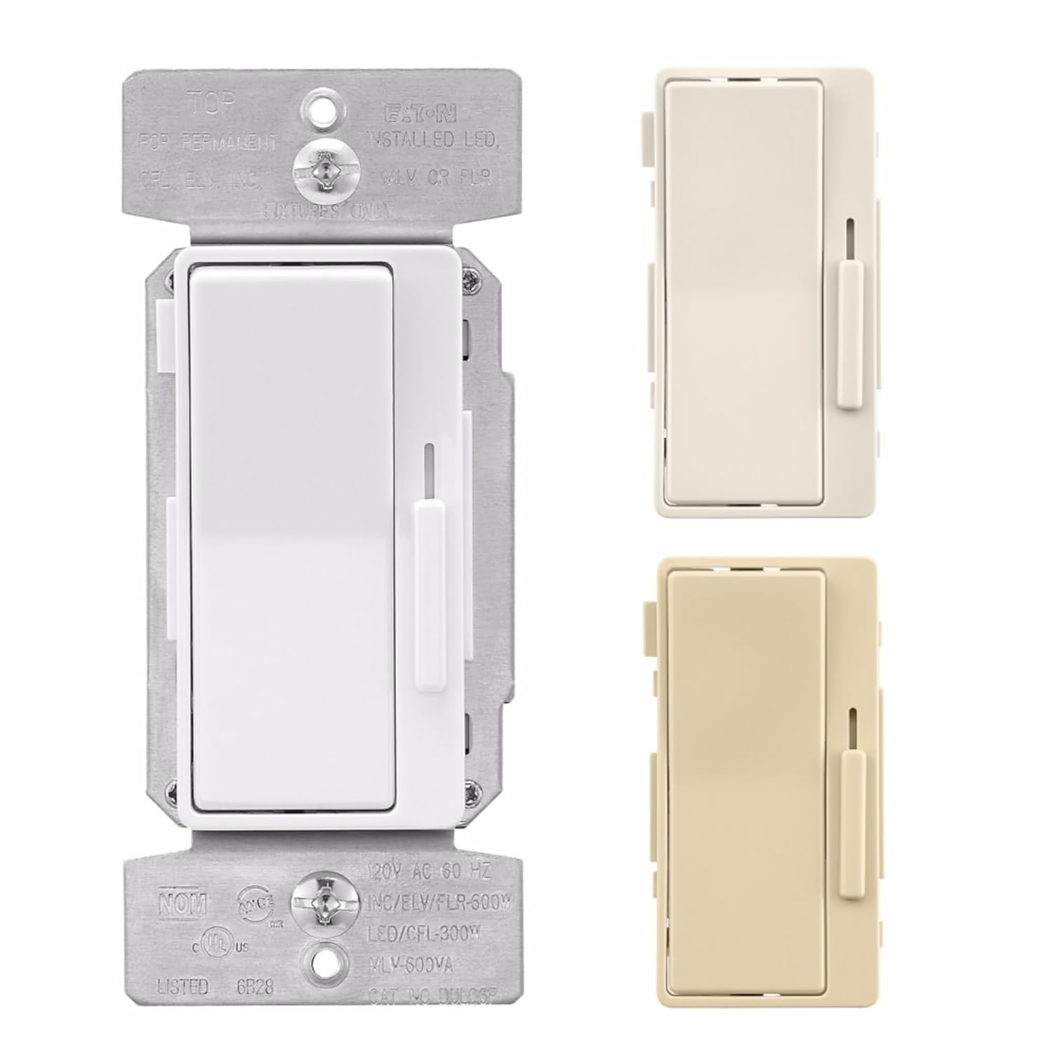 DUL06P-C2 Decorator dimmer, Universal Decorator dimmer wpreset WhiteIvoryLight Almond All-in-One