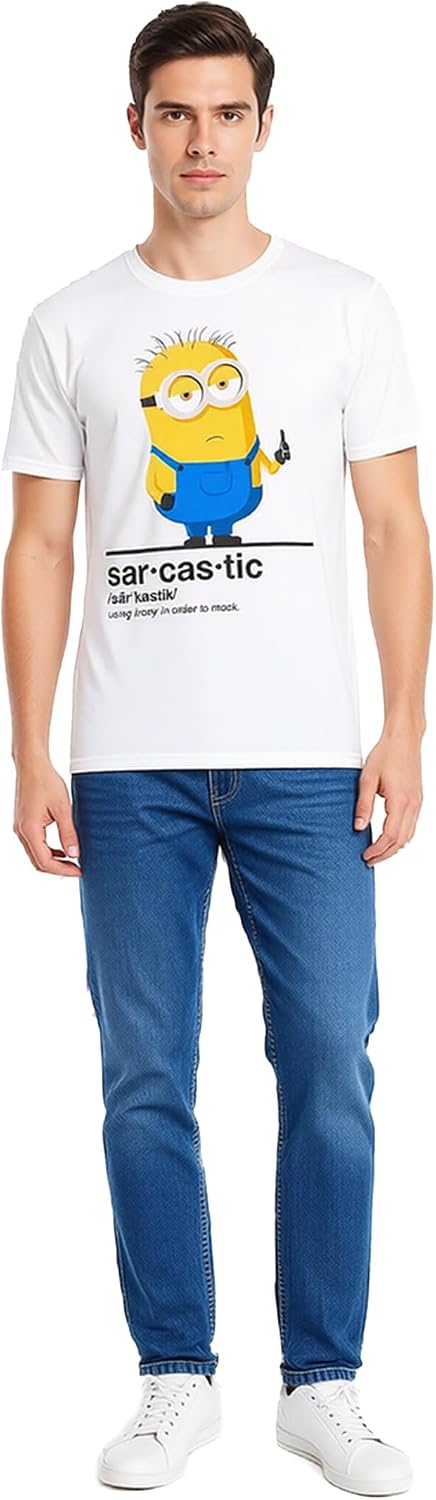 Minions T-Shirt Men's Phil Sarcastic Short Sleeve Graphic Top image 2
