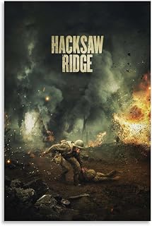 KONEO Hacksaw Ridge Movie Poster Canvas Poster Wall Art Bedroom Decor Office Room Kitchen Decor Gift Unframe:16x24inch(40x60cm)