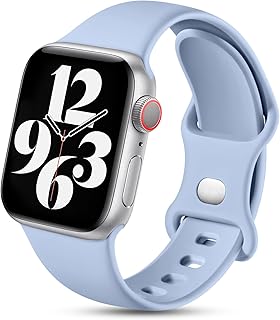 Charlam Compatible with Apple Watch Strap 38mm 40mm 42mm 44mm 41mm 45mm for Women Men, Sport Band Soft Silicone Replacement Straps Compatible with iWatch SE Series 7 6 5 4 3