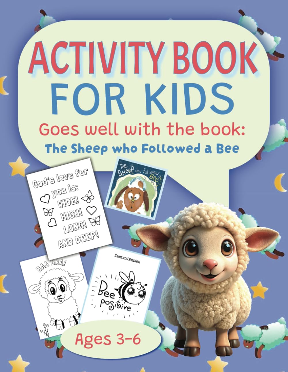 Activity Book for Kids: Based on The Sheep Who Followed a Bee