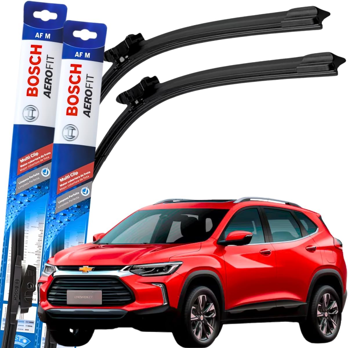Par Palheta Limpador Parabrisa Original Bosch Multiclip Chevro-let Tracker 2020 à 2025