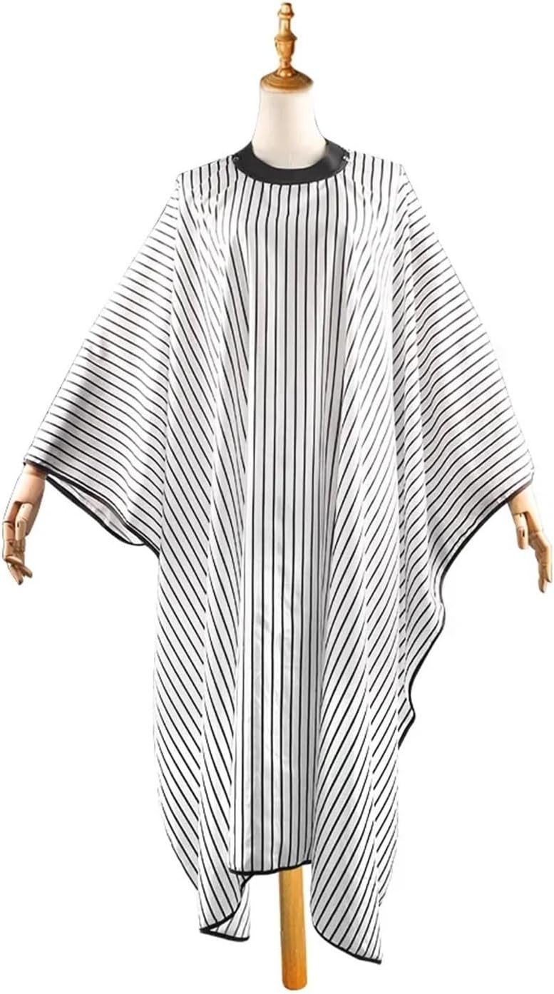 Professional Stripe Hair Cutting Cape Apron Waterproof Silicone Haircut Collar Hairdressing Accessories