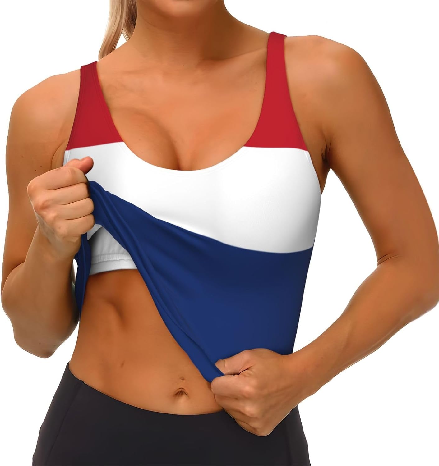 Dutch Flag Women's Sports Bras - High Support Workout Tops for Women