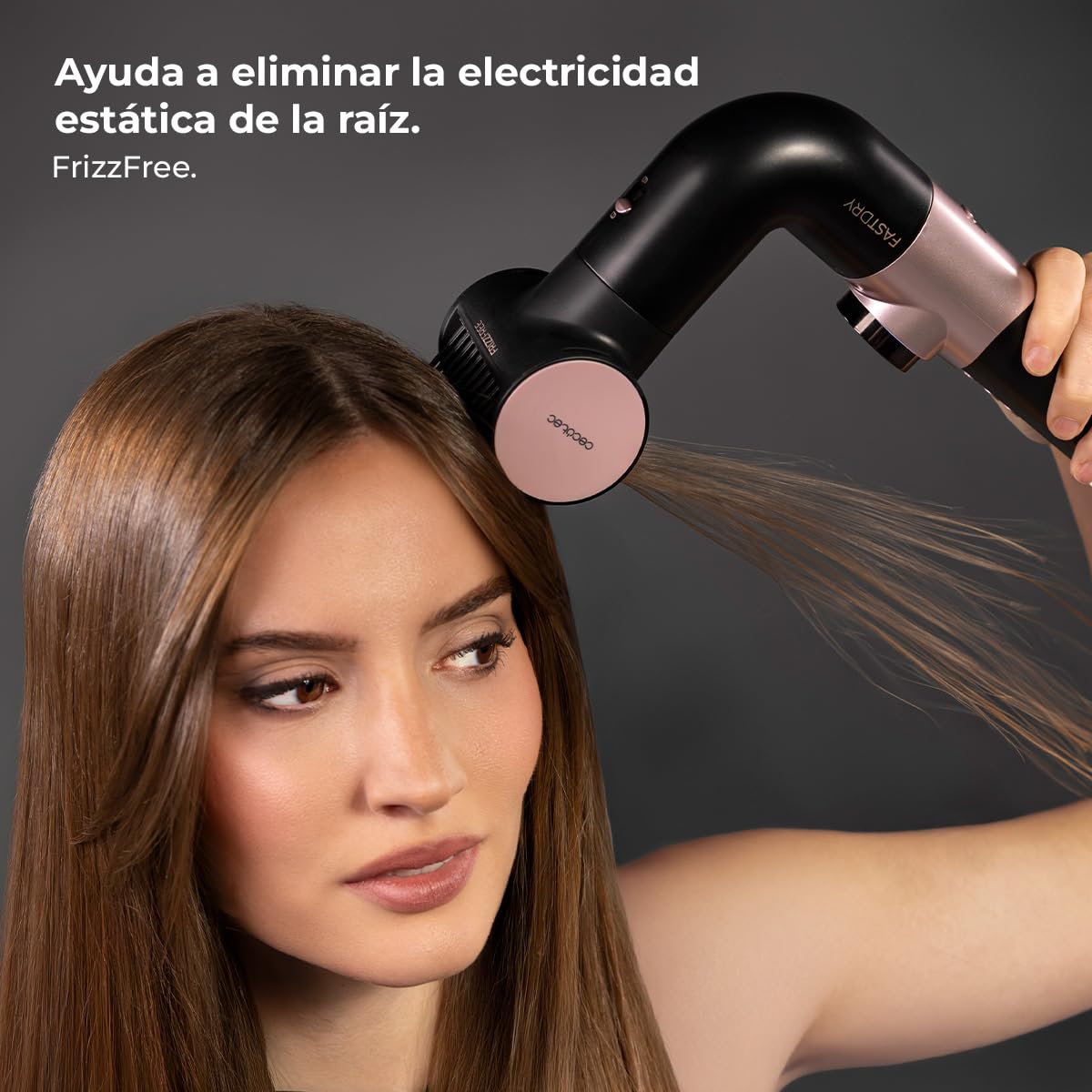 Cecotec AirGlisse 8in1 Cepillo de Aire Moldeador Multifunción 1400W 110000rpm Champagne