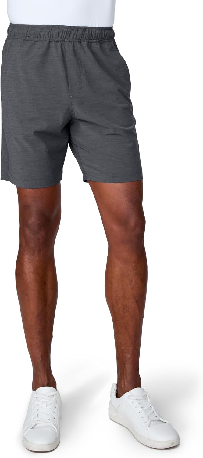 Free Country Athletic Men's Gym Workout Shorts Quick Dry with Pockets Running Stretch Tennis Basketball Shorts for Mens-Trek
