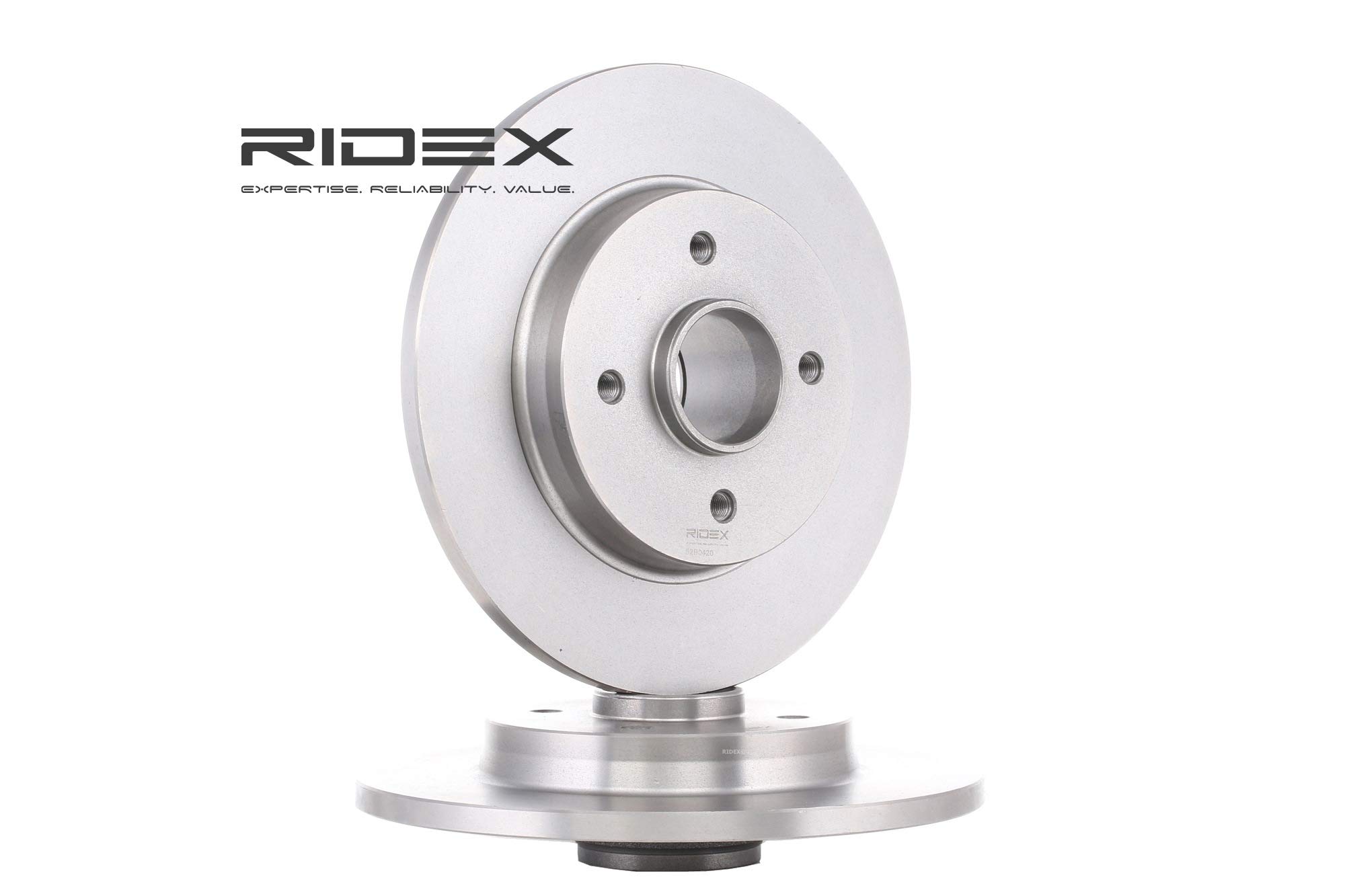 RIDEX 3405B0874 Juego para eje Kit de discos de freno y pastillas Trasero con buje de rueda Compatible con CITROËN C4 Grand Picasso I UA
