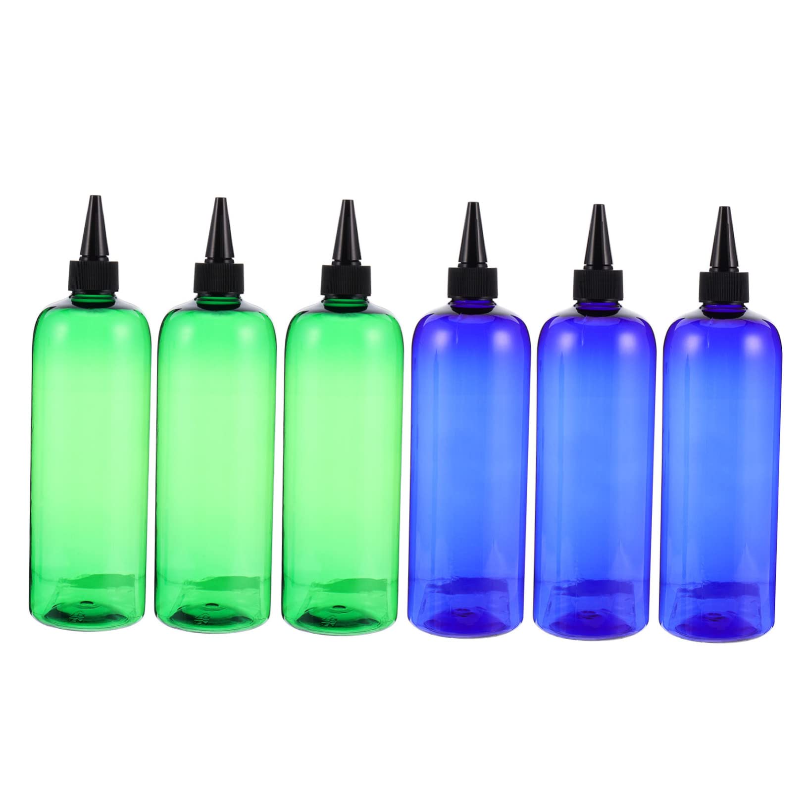 WOFASHPURET 6pcs 500ml Hair Bottle Applicator Squeeze Refillable Bottles for Hair Dyeing