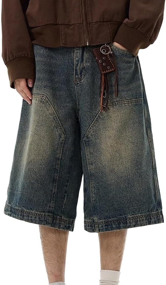 Mens Jorts Y2k Baggy Vintage Grunge Jean Shorts Hip Hop Streetwear Denim Shorts Summer Casual Skater Jorts - Image 5