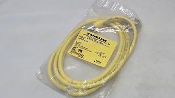 TURCK RSM RKM 40-2M 2 Meter Length, 4X18 AWG, 7/8" MINIFAST, Double Ended, Nickel Plated Brass Coupling, PVC Jacket, Straight Female Connector, Straight Male Connector, U2280-0 - CORDSET