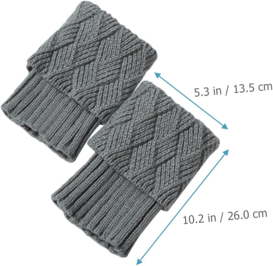4 Pairs Knitted Leg Warmers for Women Cozy Winter Boot Cuffs Short Crochet Leg Covers for Girls Warm Knit Accessories for Cold Weather