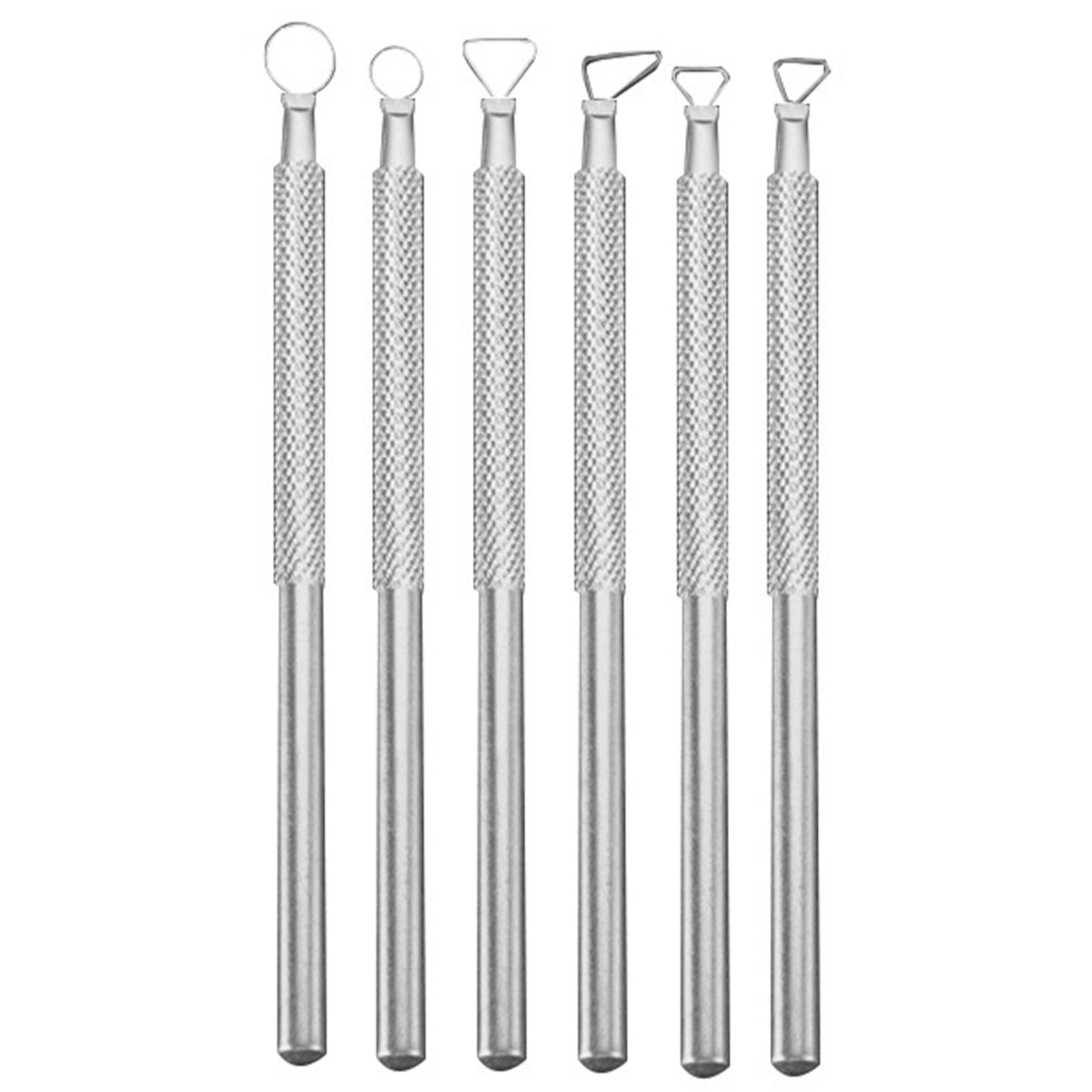 Clay Sculpture Tools,Clay Sculpting Tools Pottery Turning Xiem Trimming Sgraffito Metal Carving Tool 6pcs Set Scraper Mini Ribbon Loop Cutting Smoothing Hoop,Ceramics & Pottery 6Pcs/Set Aluminium