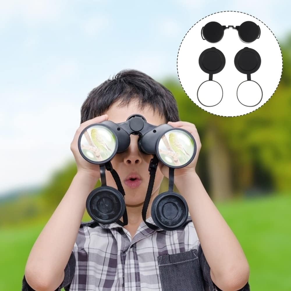 10x42 Optics Binocular Caps, Objective Lens Caps Rubber Waterproof Binoculars Protective Covers for Compact Binoculars