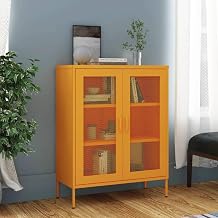 Generisch Hardal sar s   elik dolap, 80 x 35 x 101,5 cm, sa lam metal, ayarlanabilir raflar, ev ofisi ve end striyel mobilyalar n d zenlenmesi i in ideal