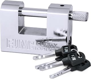 FJM Security chrome-plated D-shaped padlocks