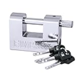 FJM SPSA60-KD D-Style High Security Padlock, Home Improvement Anti Theft Trailer Lock, Bike Lock, & Door Lock. Also for Outdoor Storage Shed, Includes Master Lock Set, Keyed Different, 2 3/8