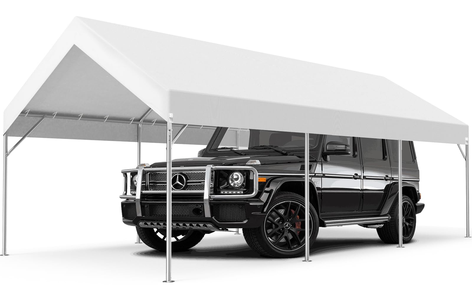 MASTERCANOPY 3.6x6M Heavy Duty Carport Car Canopy Outdoor Storage Shed Garage Party Tent Gazebo, White