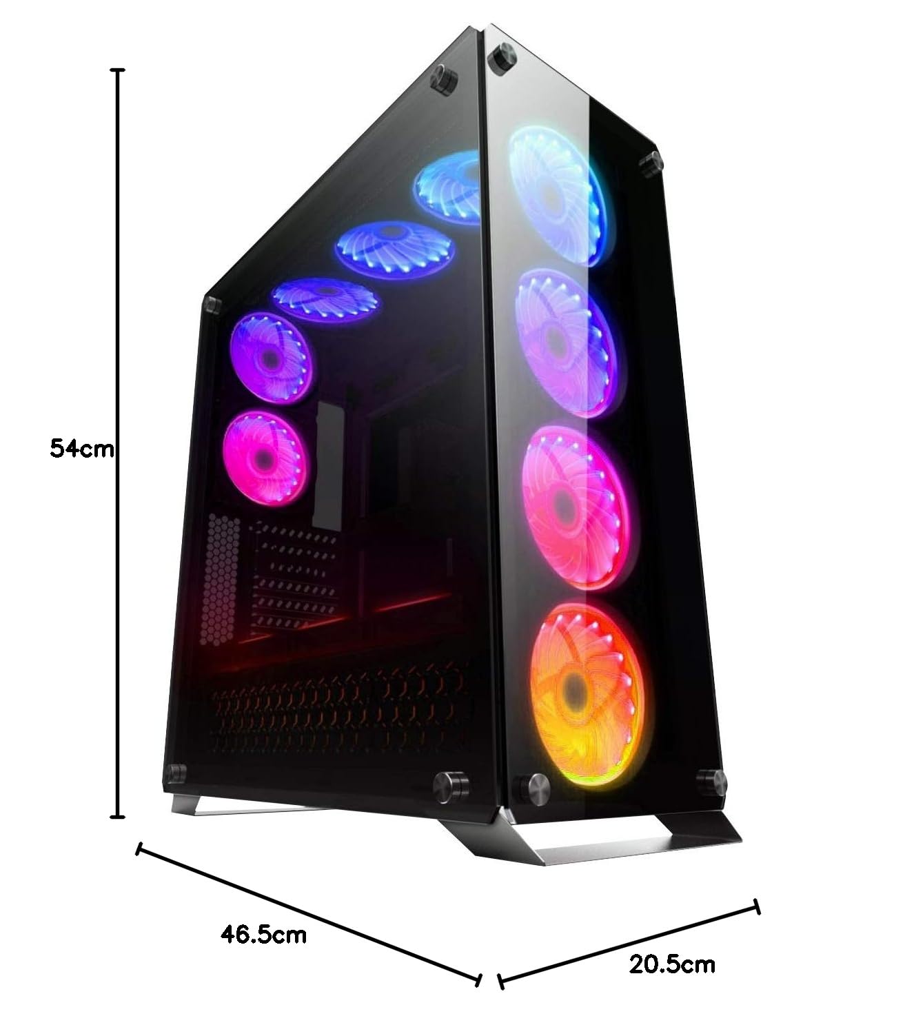 CTesports Orion – Caja Gaming Full-Tower con 4 Paneles de Cristal Templado, Espacio para 12 Ventiladores de 120 mm