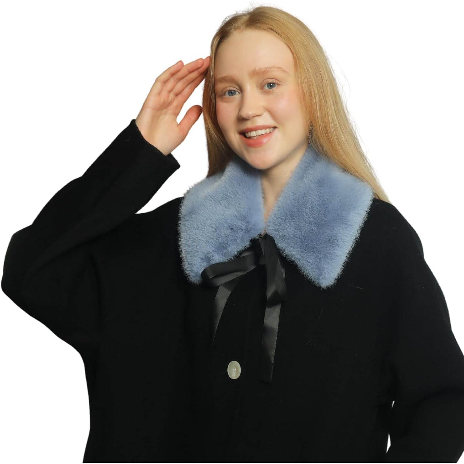 SUNDSGT Faux Fur Collar Scarf Women's Faux Fur Neck Warmer