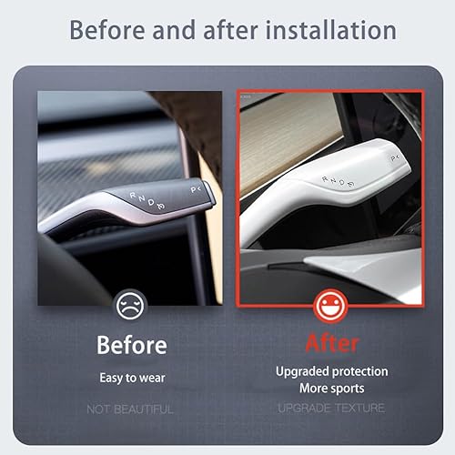 Miniatura 4 de Compatible con 2021-2023 Modelo 3 Modelo Y Cubierta de palanca de cambios de columna, mejor modelo Y, accesorios de protección interior para