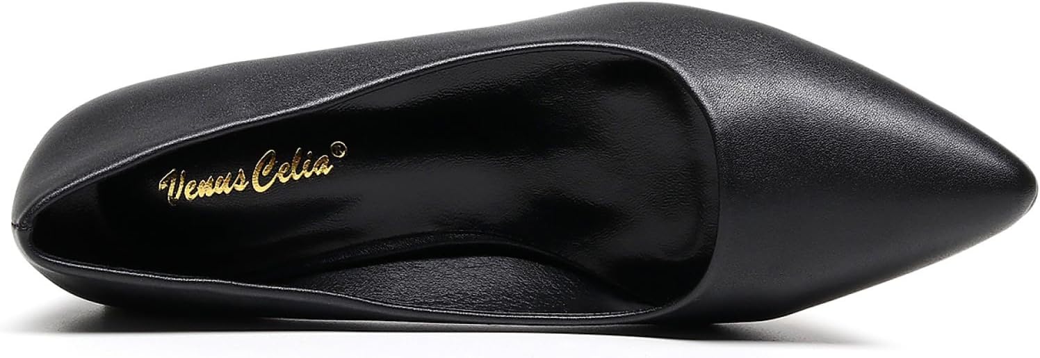 VenusCelia Women's Rokoko Pump Kitten Heel Shoe