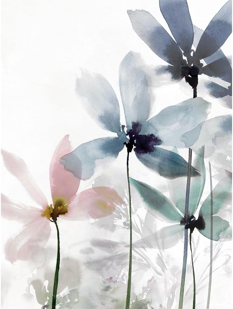 ArtDirect Whimsical Blossoms II Unframed Art Print Giclee Poster by Aria K - Ready for Framing with Customization Sizes: 8x10, 11x14, 15x20, 21x28, 24x32, 36x48, and 45x60 Inches