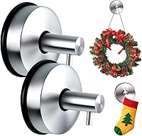 Vista 8 de 2 ganchos de ventosa para coronas de puerta en ganchos de ventosa de vidrio para ducha, toallas colgantes 2025 para ventana, puerta de baño, espejos