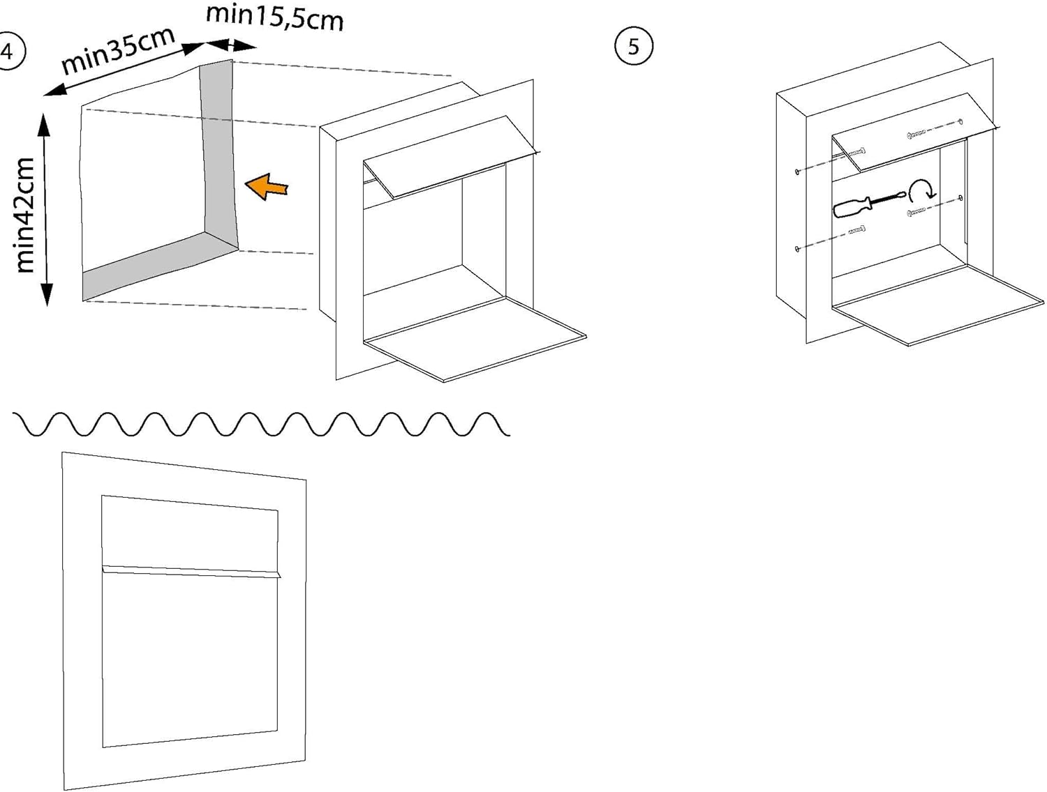 BARI by Bravios - Modern Built-in Anthracite Mailbox