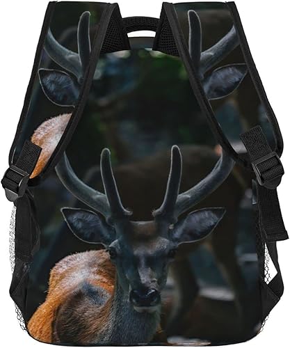 Miniatura 4 de Mochila informal ligera para estudiantes con cuernos de ciervo para exteriores, ligera y portátil, adecuada para la escuela, el trabajo, las