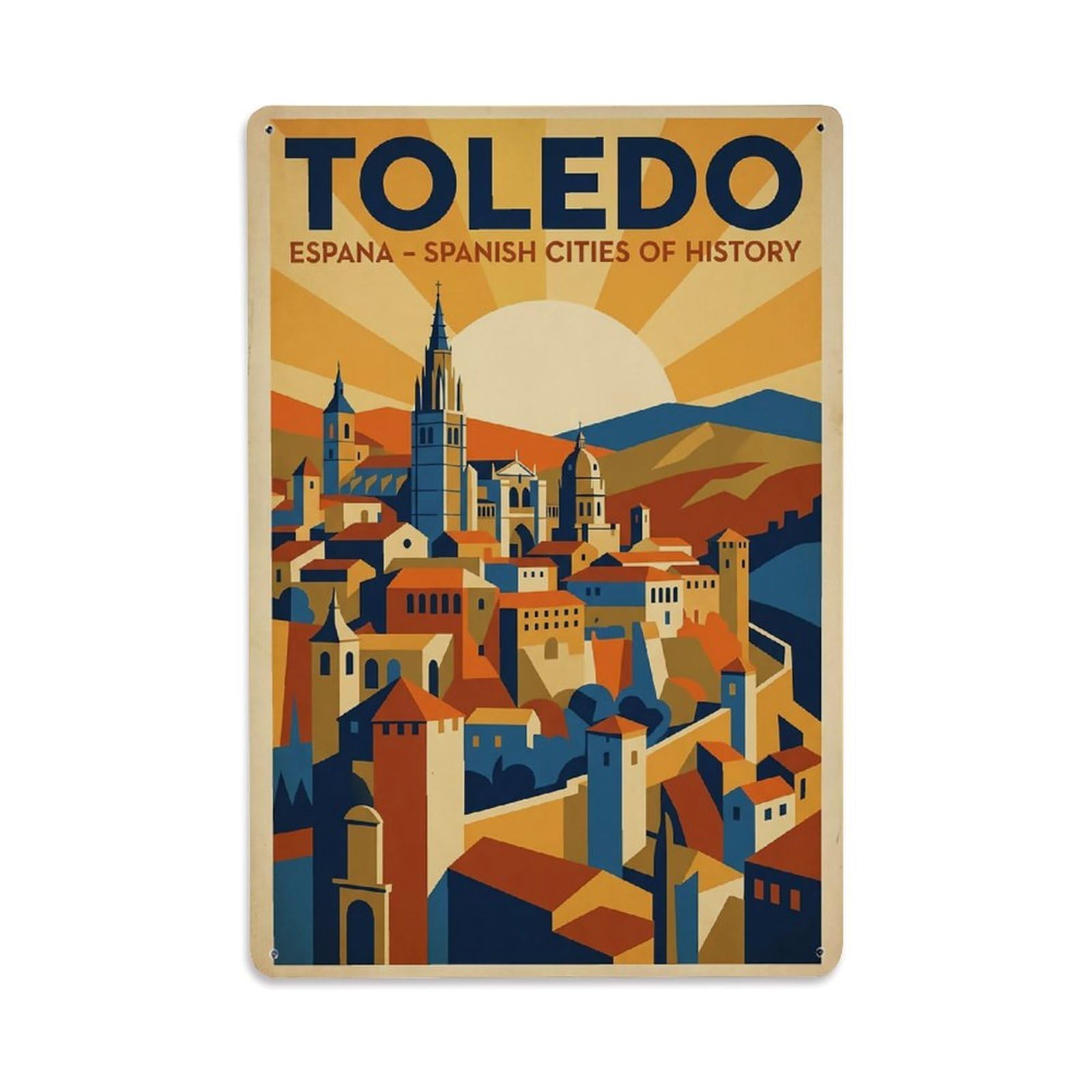 Spain Toledo Retro Travel Metal Tin Sign
