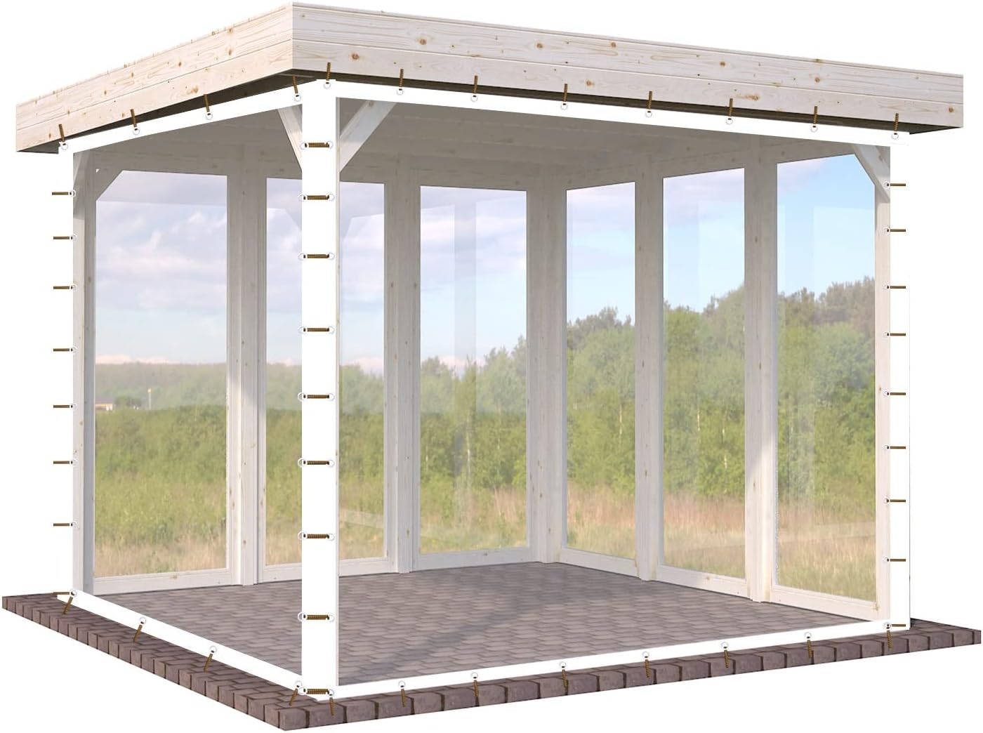 Aglzwy 防水テント 透明な防水シートきpvcリ テラス防水シート 厚さ0 12mm ガーデンカーテン にとって 屋根 キャンプ ロープ付き Clear 16 4x22 96ft 5x7m 21年最新海外 パビリオン 色 バルコニー Size Aglzwy 防水テント 透明な防水シートきpvcリ テラス防水シート 厚さ0 12mm ガーデンカーテン にとって 屋根 キャンプ ロープ付き Clear 16 4x22 96ft 5x7m 21年最新海外 パビリオン 色 バルコニー Size