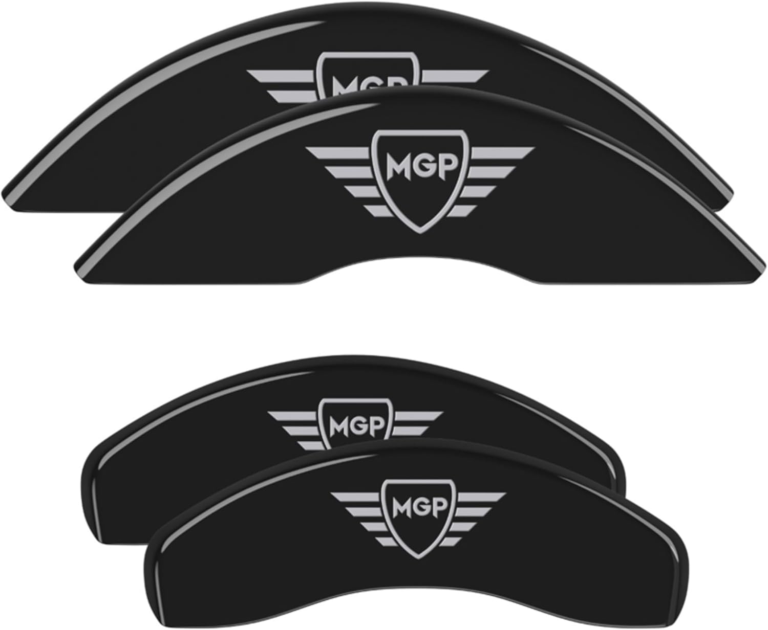 MGP Brake Caliper Covers for 2021-2025 Jeep Grand Cherokee L (Requires 18”+ Wheels and Rear Vented Rotors) Powder Coated Red, Engraved Jeep Logo, Aluminum Front and Rear Caliper Covers (Set of 4)