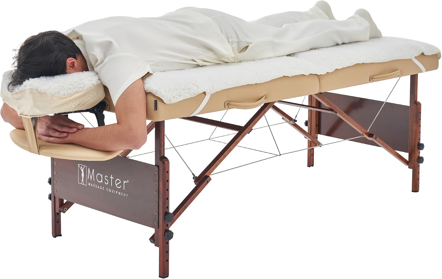 Master Massage Massage Table Fleece Pad Set, Deluxe Massage Table Cover Pad, Thick Wrap Around Fleece Massage Bed Sheet 32 x 74 inch and Face Cradle Cover, Fitted Corner