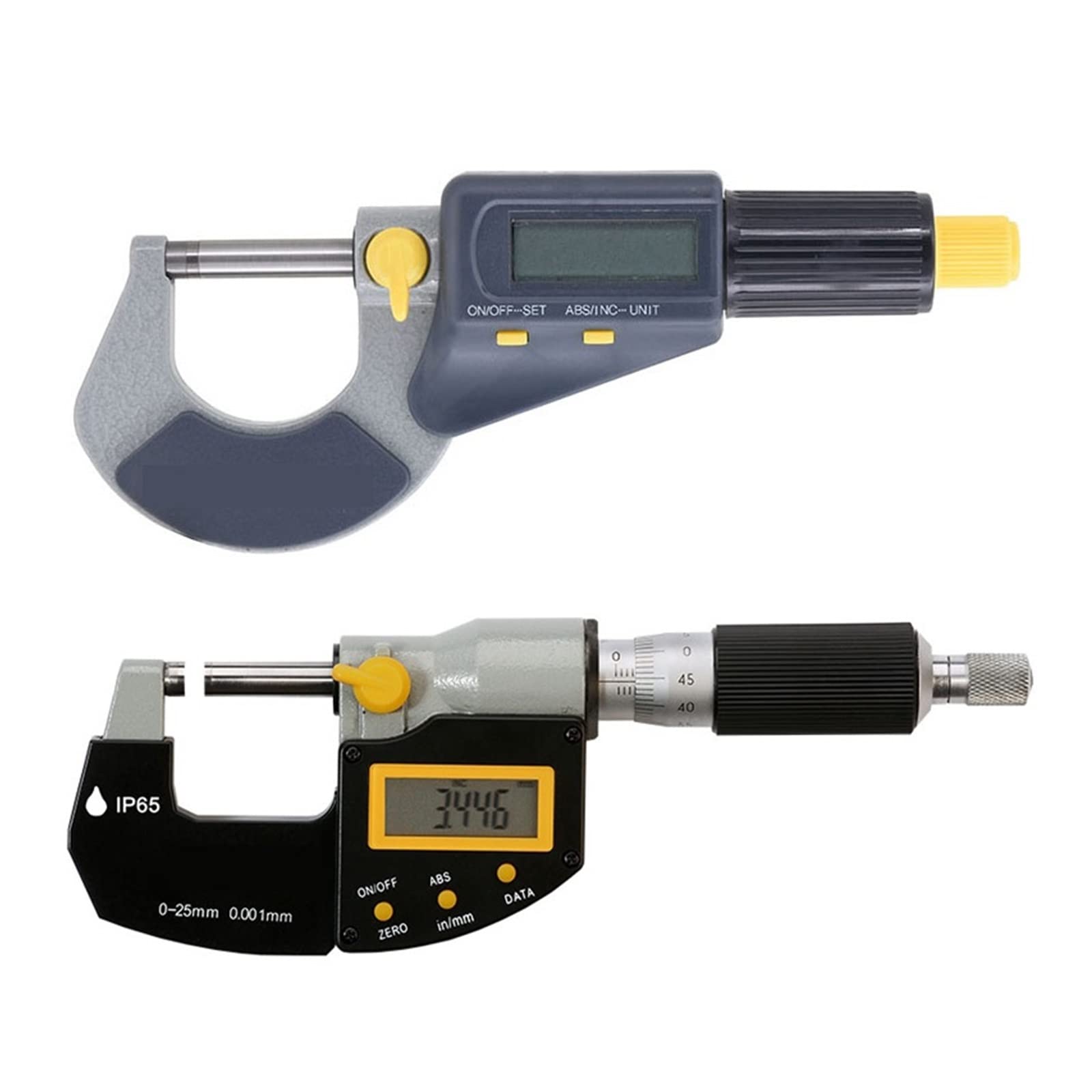 Micromètre, IP65 Micromètres extérieurs numériques Mesurer la plage de 0 à 25 mm / 0-1inch Résolution,001 .00005 pouce 105-01-4(116 series,50-75mm)