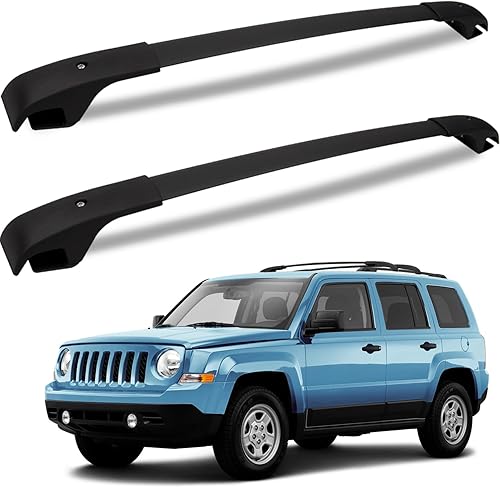 Barras transversales de techo aptas para Jeep Patriot 2007-2017, barras transversales de aluminio, barras de carga, portaequipajes, canoa,
