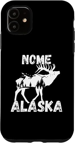 Funda retro para iPhone 11 Nome AK Alaska City Apparel Souvenir
