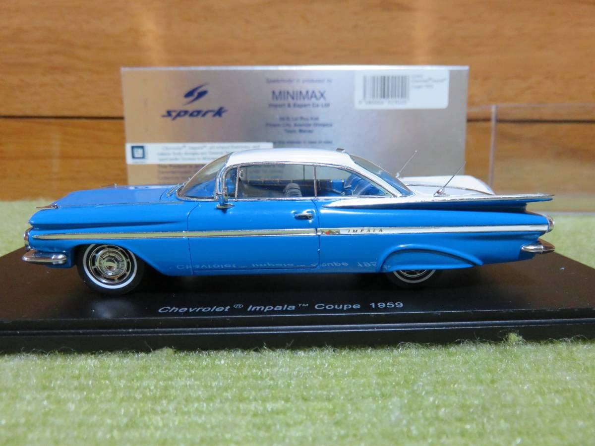Amazon.co.jp: Spark 1/43 Chevrolet Impala Coupe 1959 (Blue/White