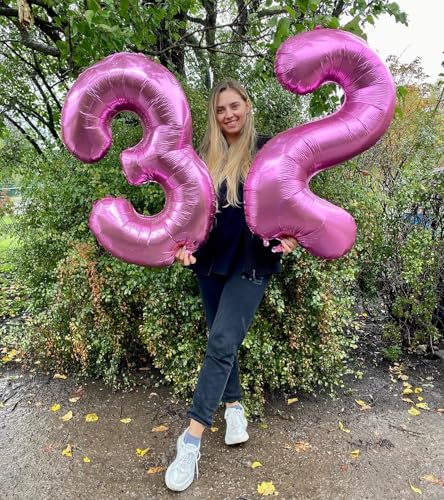 Ballon Chiffre 1 Rose 40 Pouces – Géant pour Anniversaire Fille, Garçon, Femme, Homme, Entreprise ou Amitié – Image 5