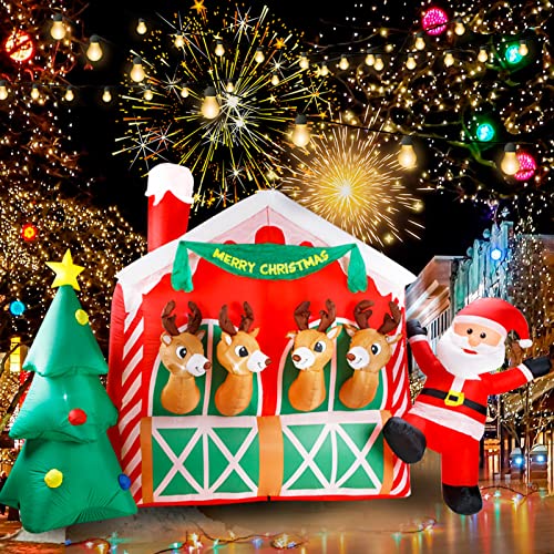 Youbet 11Ft Christmas Inflatable Outdoor Smiley Santa Claus- Inflatable Decorations Christmas-Blow Up Yard Decorations For Christmas Decorations Outdoor Indoor Lawn Garden #TOP6