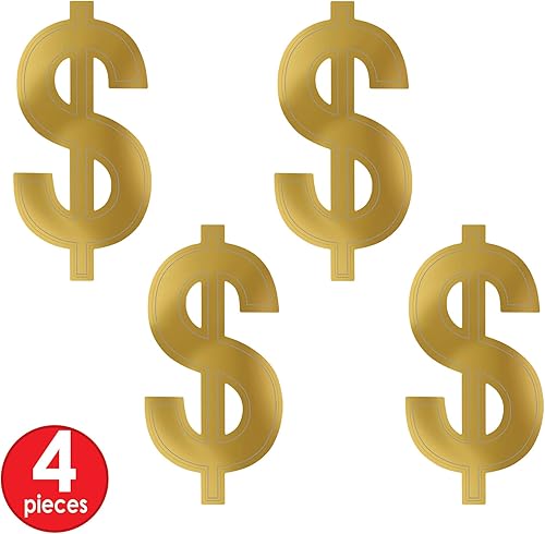 Miniatura 4 de Beistle $ Siluetas Decoraciones de fiesta, 16 pulgadas, doradoblanco