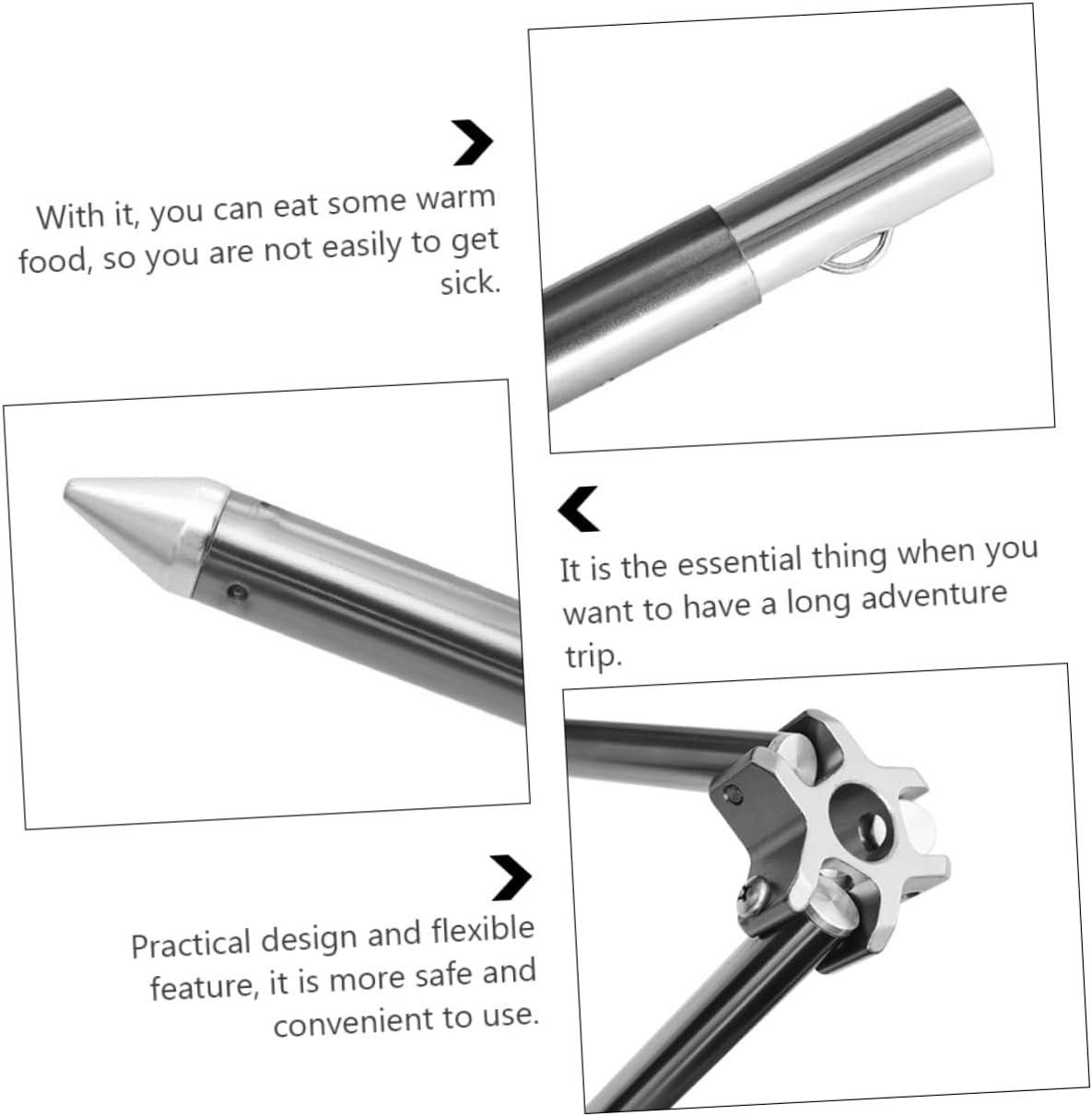 SUPVOX 1Set Adjustable Camping Tripod Grill Portable Bonfire Support for Outdoor Cooking BBQ Hiking and Picnics Lightweight and Convenient Campfire Cookware Rack