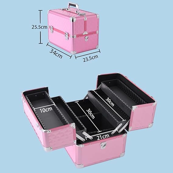 Amazon.co.jp: QIFENGDIANZI メイクボックス 2段トレイ コスメボックス