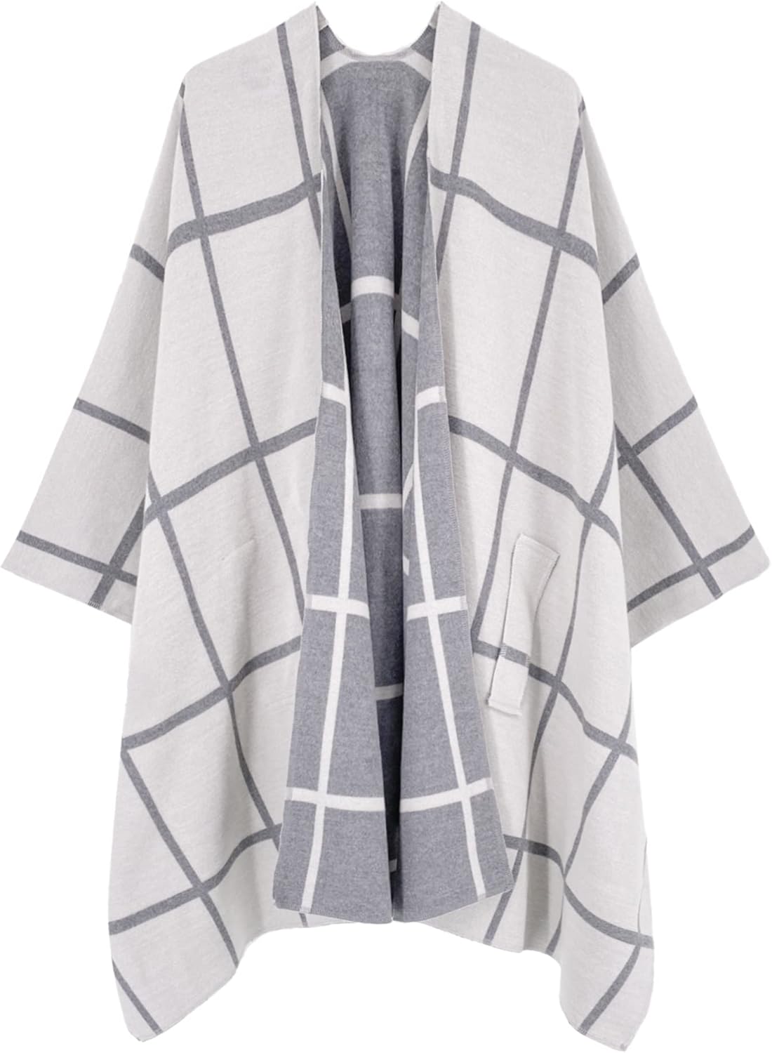 Moss Rose Women's Shawl Wrap Poncho Ruana Cape Open Front Cardigan Shawls for Spring Fall Winter - Image 2