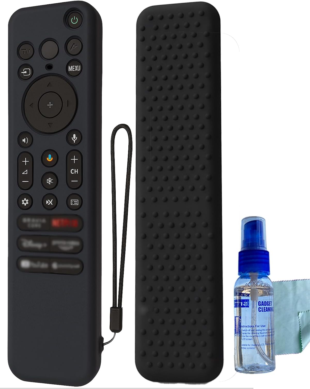 Silicone Case Cover for Sony TV Remote Control, Sony Remote Cover for RMF-TX811D / TX900 MG3 / TX800U 2024 BRAVIA Series (RMF-TX910U Black)