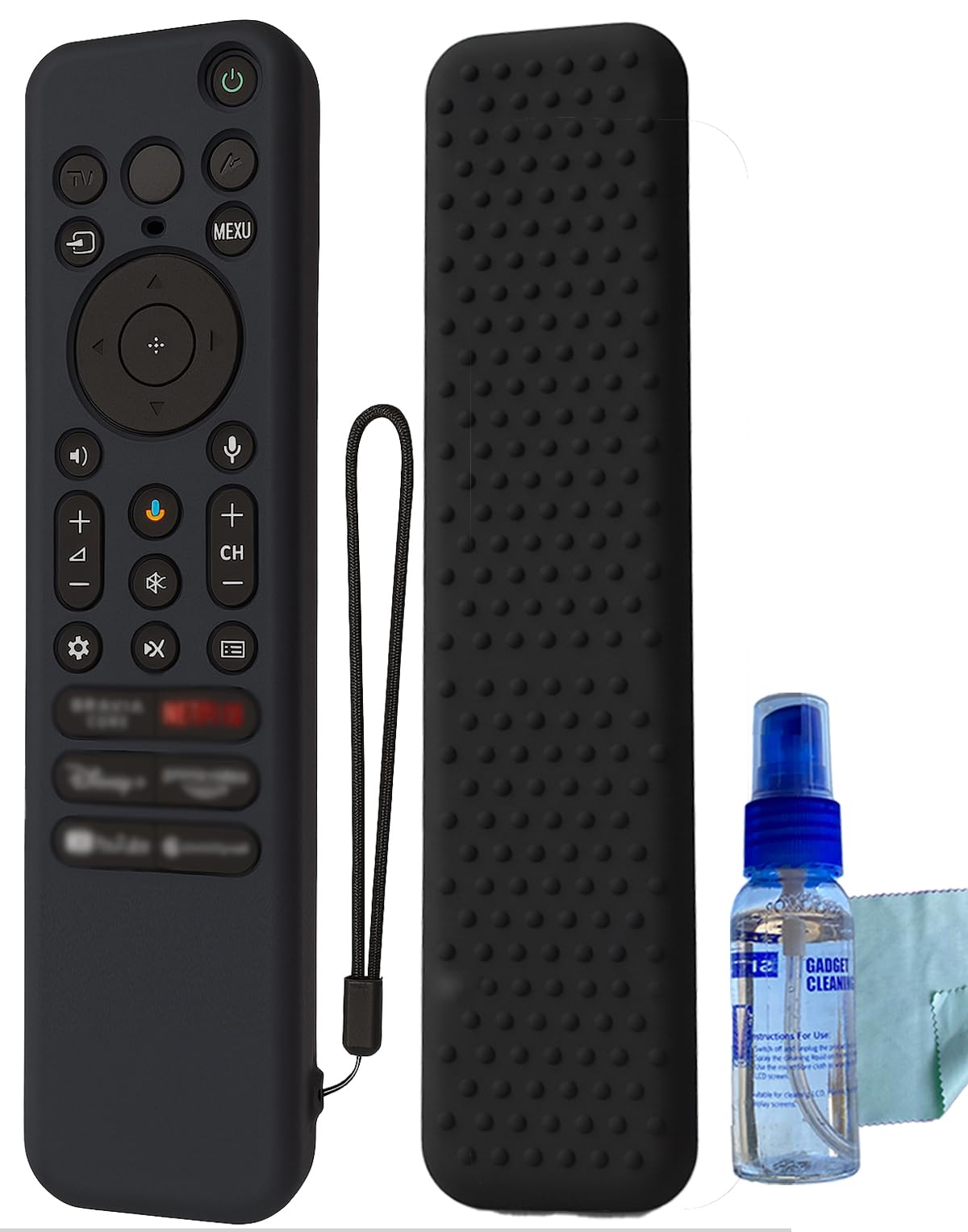 Silicone Case Cover for Sony TV Remote Control, Sony Remote Cover for RMF-TX811D / TX900 MG3 / TX800U 2024 BRAVIA Series (RMF-TX910U Black)